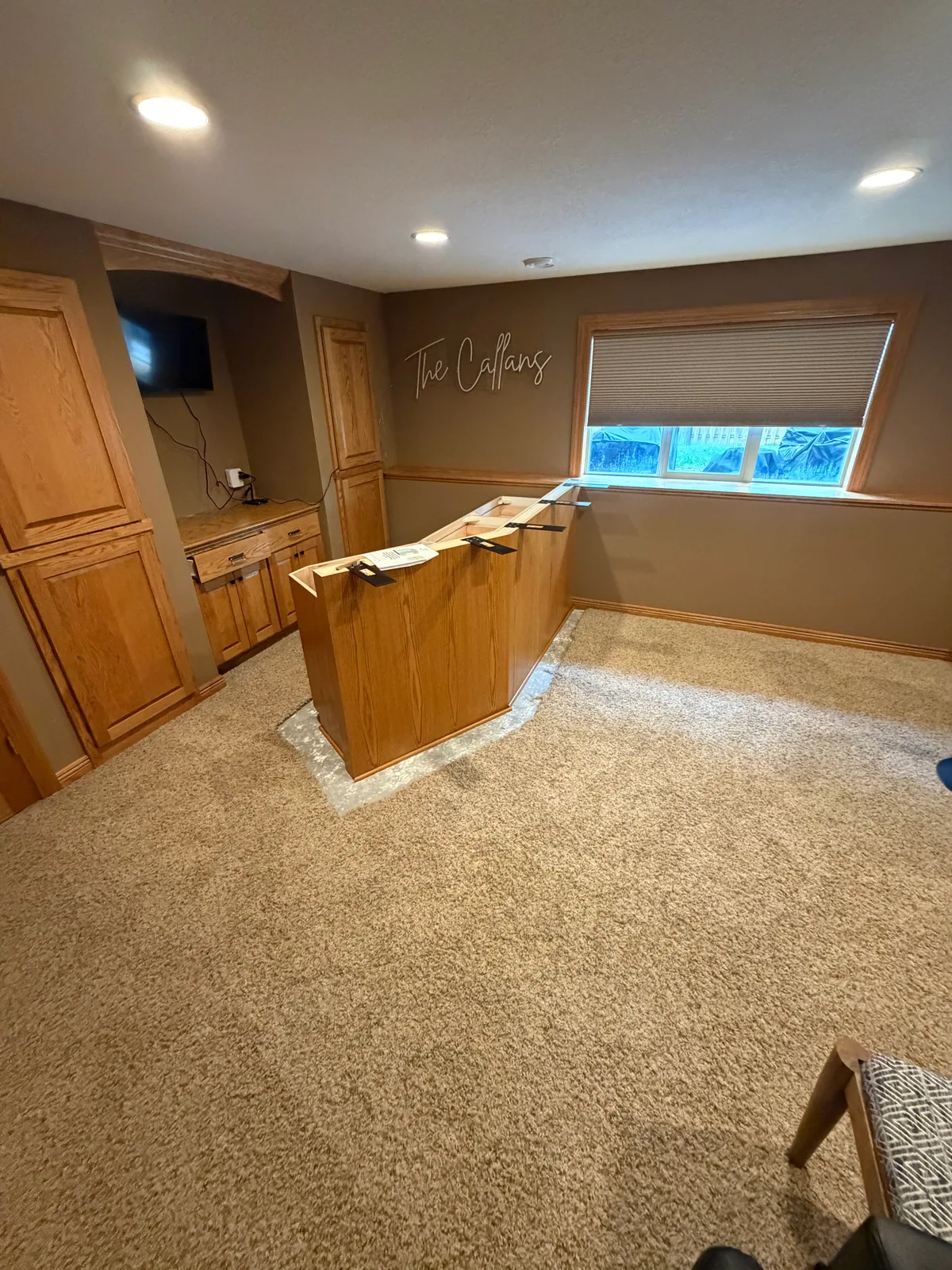 floor in the bar area before flooring installation